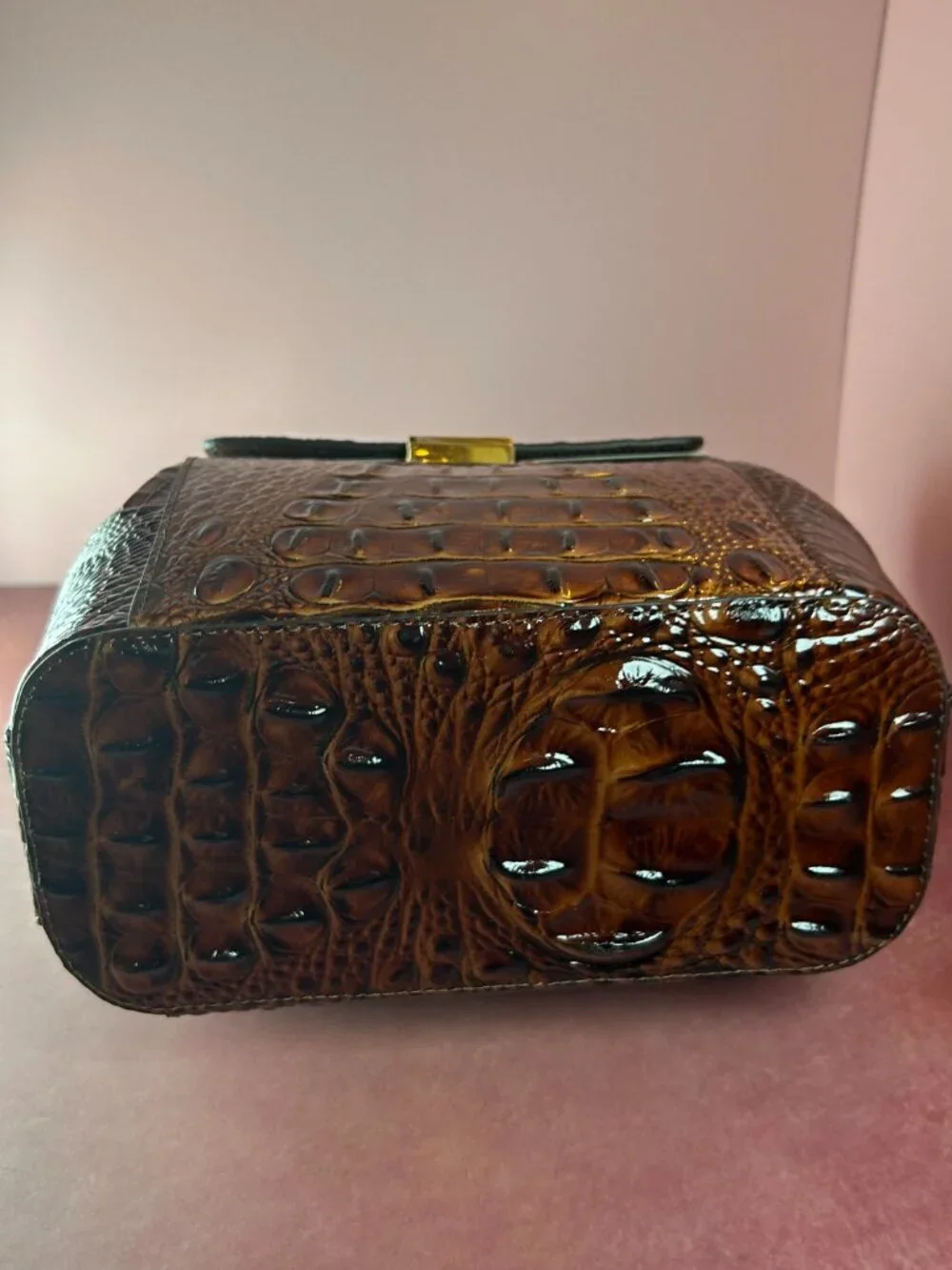BRAHMIN MARGO CROCODILE-EMBOSSED CROSSBODY BAG - Picture 9 of 12
